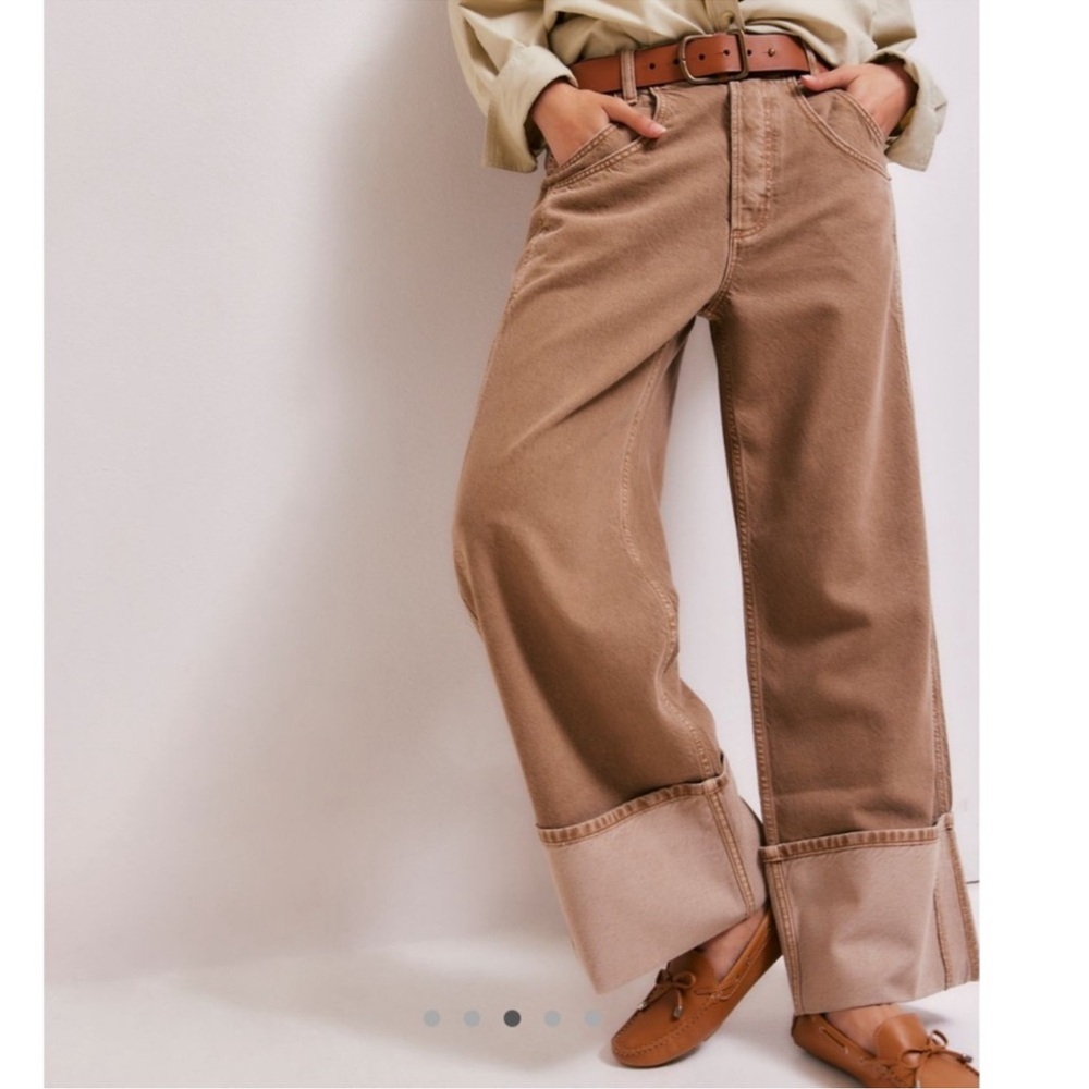 We the Free Final Countdown Cuffed Low Rise Jeans TUMBLEWEED 29 - Picture 8 of 13